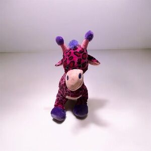 Fiesta Purple and Pink Promo Plush Giraffe Toy 16.5” Tall